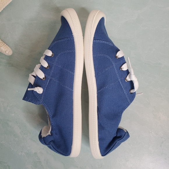 New! Blue Lave Up Sneakers - Picture 4 of 5